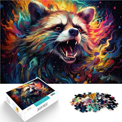 Puzzle für Erwachsene, 1000 Teile, Fantasy-Waschbär, Spielzeug, Denkspiel, einzigartige Geburtstags, 19,7 x 29,5 Zoll, von SYUNFEI