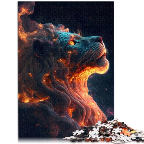 Puzzle mit 1000 Teilen für Erwachsene, Cosmic Lion, Stressabbau-Spielzeug, Herausforderung für die Gehirnintelligenz, süchtig machendes Spielzeug,38x52cm, von SYUNFEI