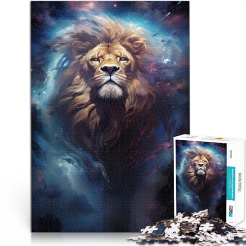 1000-teiliges Puzzle für Erwachsene, Cosmic Lion, Stressabbau-Spielzeug, Herausforderung für die Intelligenz des Gehirns, süchtig machendes Spielzeug,38x52cm, von SYUNFEI
