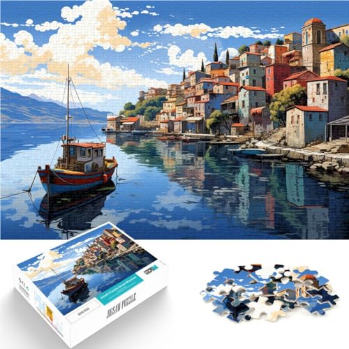 Puzzle 2000 Teile für Erwachsene, Heiliger Holzhafen, Griechenland, Lernspielzeug, geeignet für Paare, 70 x 100 cm, geeignet für Jugendliche ab 14 Jahren von SYUNFEI