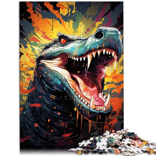 Puzzle 2000 Teile für Erwachsene, Malen, Krokodil, lustige Spiele für die ganze Familie, Stressabbau, schwierige Herausforderung, 70 x 100 cm, für 14-Jährige von SYUNFEI
