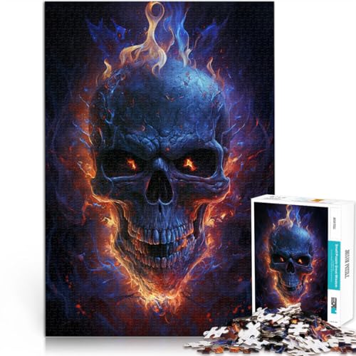 Puzzle mit 1000 Teilen für Erwachsene, Feuerschädel, Stressabbau-Spielzeug, Herausforderung für die Gehirnintelligenz, süchtig machendes Spielzeug, 50 x 75 cm, Puzzle mit 1000 Teilen für Erwachsene, Feuerschädel, Stressabbau-Spielzeug, Herausforderung für die Gehirnintelligenz, süchtig machendes Spielzeug, 50 x 75 cm, von SYUNFEI