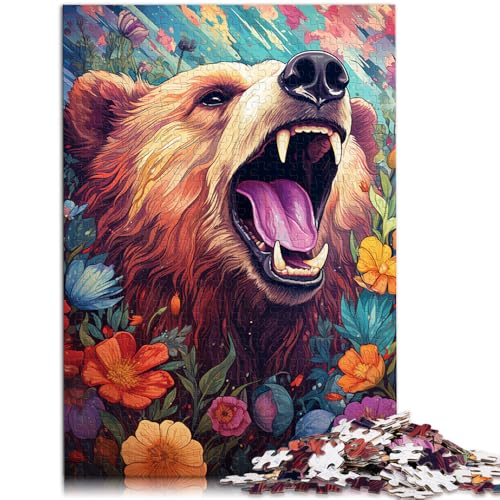 Puzzle für Erwachsene, 1000 Teile, Gartenbär-Quizspiel, 14,96 x 20,47 Zoll, Eltern-Kind-Interaktion für Teenager ab 14 Jahren von SYUNFEI