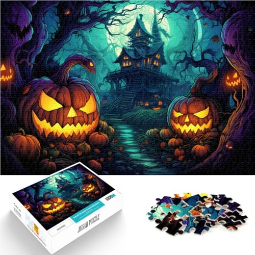 1000-teiliges Puzzle für Erwachsene, Halloween-Horrornacht, Stressabbau-Spielzeug, schwierige Herausforderung, 26x38cm, für 14-Jährige 1000-teiliges Puzzle für Erwachsene, Halloween-Horrornacht, Stressabbau-Spielzeug, schwierige Herausforderung, 26x38cm, für 14-Jährige von SYUNFEI