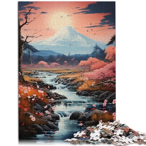 1000-teiliges Puzzle für Erwachsene, Japan, Berg Fuji, entspannendes, intellektuelles Lernspielzeug, tolle Geschenke für Weihnachten, 19,7 x 29,5 Zoll von SYUNFEI