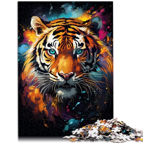 1000-teiliges Puzzle für Erwachsene, Malen, Tier, Tiger, Familienaktivität, Puzzle, 19,7 x 29,5 Zoll, anspruchsvoll zu vervollständigen, Aber lustig 1000-teiliges Puzzle für Erwachsene, Malen, Tier, Tiger, Familienaktivität, Puzzle, 19,7 x 29,5 Zoll, anspruchsvoll zu vervollständigen, Aber lustig von SYUNFEI
