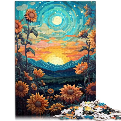 Puzzle mit 1000 Teilen für Erwachsene, Sonnenblumen und Mondhimmel, Lernspielzeug, lustiges Puzzle,50x75cm, für Teenager ab 14 Jahren Puzzle mit 1000 Teilen für Erwachsene, Sonnenblumen und Mondhimmel, Lernspielzeug, lustiges Puzzle,50x75cm, für Teenager ab 14 Jahren von SYUNFEI