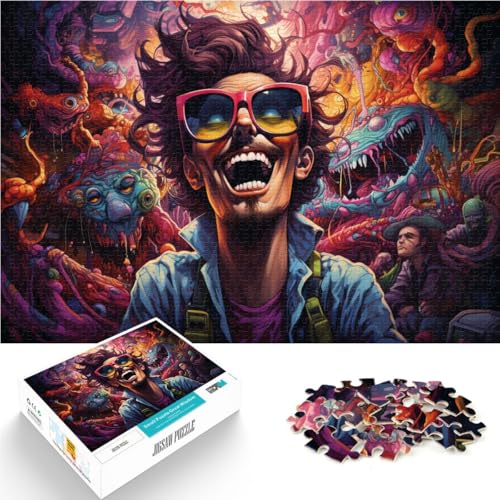 Puzzle für Erwachsene, 2000 Teile, Sonnenbrille, Mann, Kunst, Quizspiel, ganze Familie, 70x100 cm, für 14-Jährige von SYUNFEI