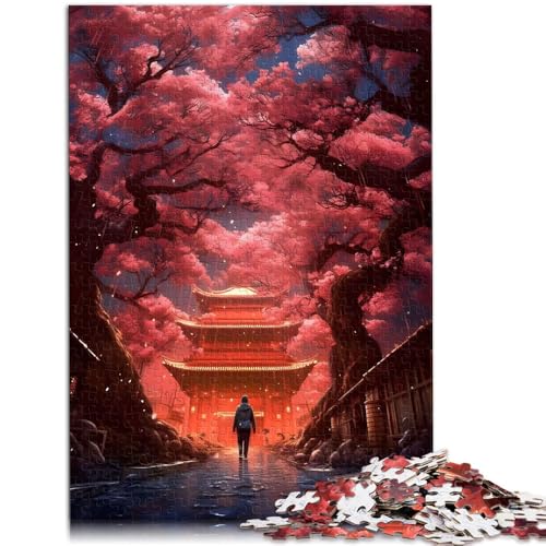 Puzzle für Erwachsene, 1000 Teile, Spaziergang zwischen Kirschbäumen, Quizspiel, Lernspiel für Geburtstag, Weihnachten, 14,96 Zoll x 20,47 Zoll von SYUNFEI