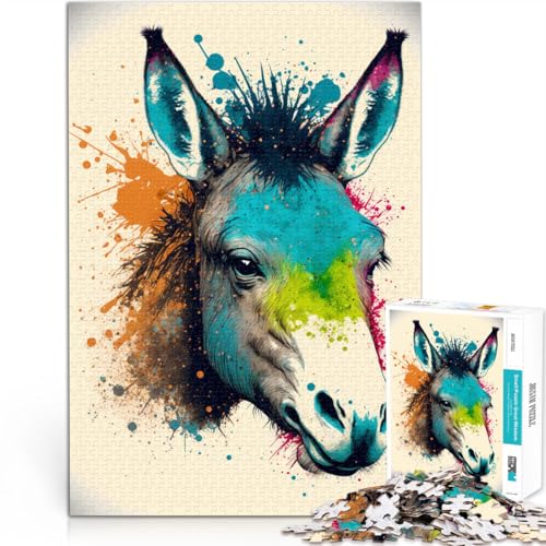Puzzle für Erwachsene, 1000 Teile, Eselskopf-Quizspiel, jedes Teil ist einzigartig – anspruchsvolles Familienspiel,50x75cm, für Teenager ab 14 Jahren von SYUNFEI