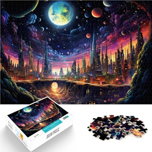 Puzzle 2000 Teile für Erwachsene, Planet City Lernspielzeug, Lernspiel für Geburtstag, Weihnachten, 70 x 100 cm, für 14-Jährige Puzzle 2000 Teile für Erwachsene, Planet City Lernspielzeug, Lernspiel für Geburtstag, Weihnachten, 70 x 100 cm, für 14-Jährige von SYUNFEI