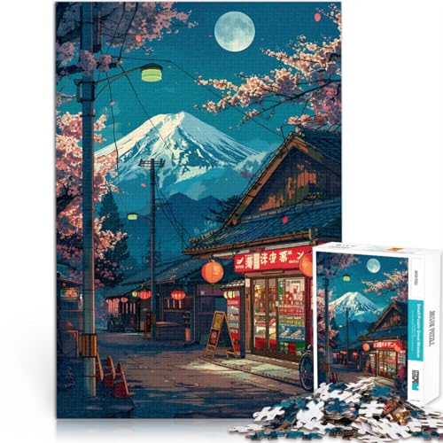 1000-teiliges Puzzle für Erwachsene, wunderschöner Berg Fuji, entspannendes, intellektuelles Lernspielzeug, EIN Kunstwerk, 50 x 75 cm, für Teenager ab 14 Jahren von SYUNFEI