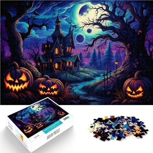1000-teiliges Puzzle für Erwachsene „Halloween-Horrornacht“-Puzzle ganze Familie, 26x38cm, für Teenager ab 14 Jahren 1000-teiliges Puzzle für Erwachsene „Halloween-Horrornacht“-Puzzle ganze Familie, 26x38cm, für Teenager ab 14 Jahren von SYUNFEI