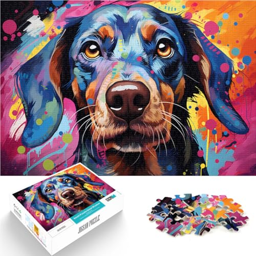 Puzzle für Erwachsene, 1000 Teile, Dackel-Quizspiel, 10,27 x 14,96 Zoll, einzigartiges Herausforderungsspiel für Teenager ab 14 Jahren von SYUNFEI