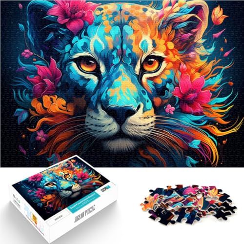 Puzzle für Erwachsene, 1000 Teile, Panther-Quizspiel, jedes Teil ist einzigartig – anspruchsvolles Familienspiel, 26x38cm, für 14-Jährige von SYUNFEI
