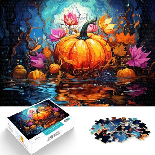 1000-teiliges Puzzle für Erwachsene, Halloween-Fantasie-Kürbis-Puzzle, Wanddekoration, EIN Kunstwerk, 26x38cm, für 14-Jährige 1000-teiliges Puzzle für Erwachsene, Halloween-Fantasie-Kürbis-Puzzle, Wanddekoration, EIN Kunstwerk, 26x38cm, für 14-Jährige von SYUNFEI