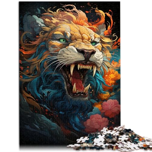 Puzzle für Erwachsene, 1000 Teile, Atemberaubendes, farbenfrohes Drachengebrüll, Lernspielzeug, lustiges Geschenk,38x52cm, für Teenager ab 14 Jahren von SYUNFEI