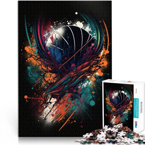 Puzzle 2000 Teile für Erwachsene, Basketball-Sport-Puzzle mit passendem Poster und Quizblatt, 27,56 x 39,37 Zoll, für Teenager ab 14 Jahren von SYUNFEI
