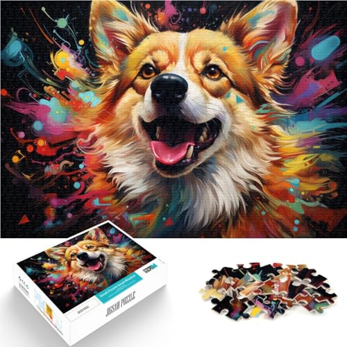 2000-teiliges Puzzle für Erwachsene, Corgi-Denkspiel, 27,56 x 39,37 Zoll, Teenager ab 14 Jahren von SYUNFEI