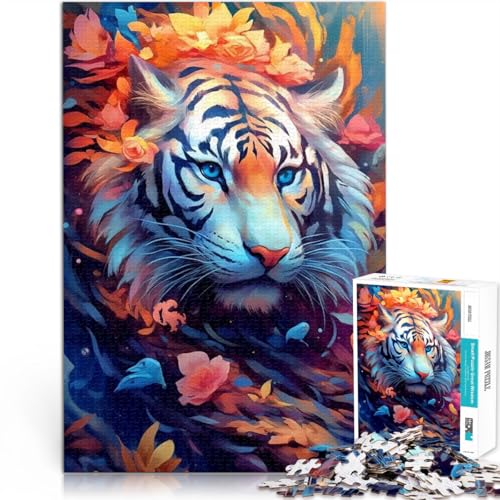 1000-teiliges Puzzle für Erwachsene, Tigertiere, Familienunterhaltungsspielzeug, Wichtelgeschenke,38x52cm, für Teenager ab 14 Jahren von SYUNFEI