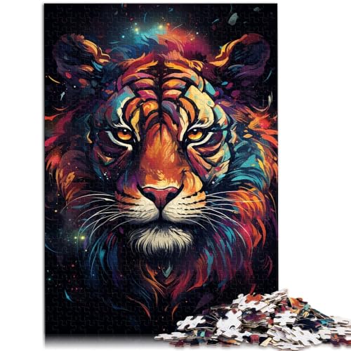 Puzzle für Erwachsene mit 1000 Teilen, Tiger Spirit, buntes Denkspiel, Lernspiel für Geburtstag, Weihnachten, 50 x 75 cm, für Teenager ab 14 Jahren Puzzle für Erwachsene mit 1000 Teilen, Tiger Spirit, buntes Denkspiel, Lernspiel für Geburtstag, Weihnachten, 50 x 75 cm, für Teenager ab 14 Jahren von SYUNFEI