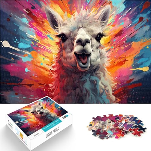 Puzzle für Erwachsene, 1000 Teile, Alpaka-Puzzle zum Selbermachen, hilft dem Gehirn, süchtig machendes Spielzeug zu trainieren und Geduld zu fördern, 14,96 Zoll x 20,47 Zoll von SYUNFEI