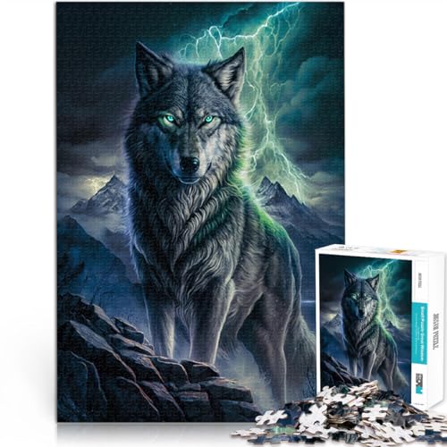 Puzzle für Erwachsene, 1000 Teile, Tieruniversum, Wolf, anspruchsvolles Spiel, einzigartige Geburtstags, 14,96 Zoll x 20,47 Zoll von SYUNFEI
