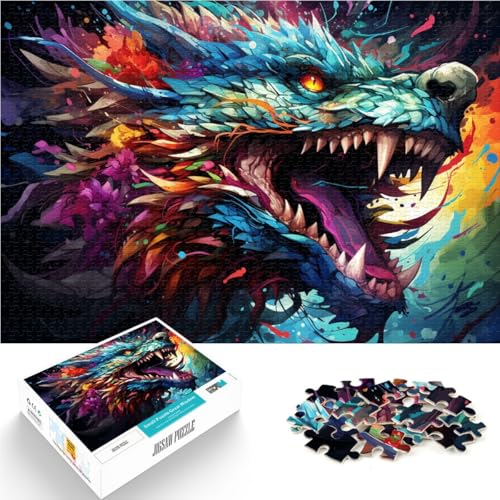 Puzzle für Erwachsene, 2000 Teile, Kunstdrache, Spielzeug, Denkspiel, Herausforderung für die Gehirnintelligenz, süchtig machendes Spielzeug, 27,56 x 39,37 Zoll, von SYUNFEI
