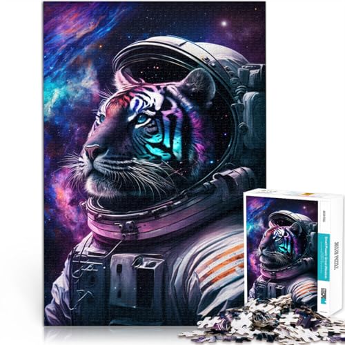 Puzzle für Erwachsene, 1000 Teile, Astronauten-Kunst, Tiger-Puzzle – anspruchsvolles Spiel, Analyse und Logik,50x75cm, geeignet für Jugendliche ab 14 Jahren von SYUNFEI