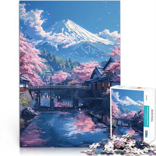 Puzzle für Erwachsene, 2000 Teile, Berg Fuji und Kirschblüte, Lernspielzeug, Familienspiele, Gedächtnisverbesserung, 27,56 x 39,37 Zoll Puzzle für Erwachsene, 2000 Teile, Berg Fuji und Kirschblüte, Lernspielzeug, Familienspiele, Gedächtnisverbesserung, 27,56 x 39,37 Zoll von SYUNFEI