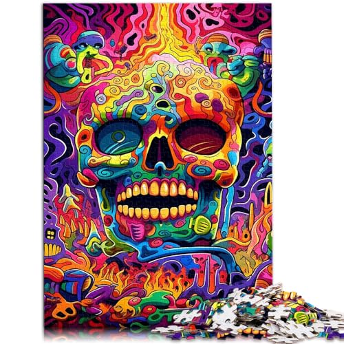 Puzzles für Erwachsene, Bunte Totenköpfe, 1000-teiliges Puzzle, 50 x 75 cm, Holzbrettpuzzles für Erwachsene und Familien, Lernspiel, Herausforderungsspielzeug Puzzles für Erwachsene, Bunte Totenköpfe, 1000-teiliges Puzzle, 50 x 75 cm, Holzbrettpuzzles für Erwachsene und Familien, Lernspiel, Herausforderungsspielzeug von SYUNFEI