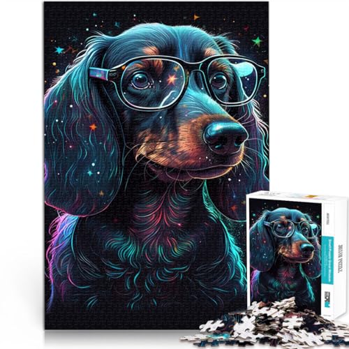 Puzzle für Erwachsene, 2000 Teile, kosmisches Chihuahua-Brillen-Puzzle – anspruchsvolles Spiel, EIN Kunstwerk, 70 x 100 cm, für 14-Jährige von SYUNFEI