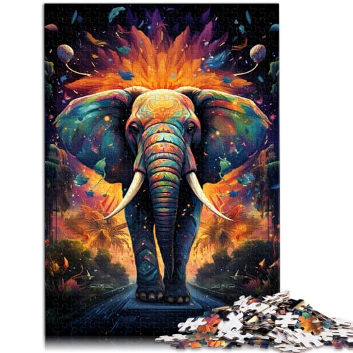 Puzzle für Erwachsene, 1000 Teile, Malen, Farbiger Elefant, Lernspielzeug, Familienspiele, EIN Kunstwerk,38x52cm, für Teenager ab 14 Jahren Puzzle für Erwachsene, 1000 Teile, Malen, Farbiger Elefant, Lernspielzeug, Familienspiele, EIN Kunstwerk,38x52cm, für Teenager ab 14 Jahren von SYUNFEI