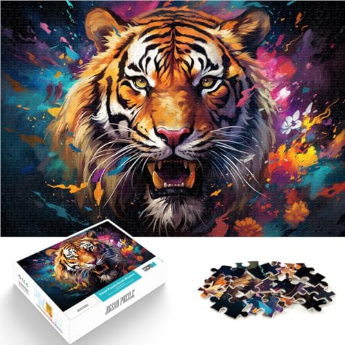 Puzzle für Erwachsene, 1000 Teile, Tiger, Lernspiele für Zuhause, DIY-Spielzeug, Lernspiel für Geburtstag, Weihnachten, 50 x 75 cm, für Teenager ab 14 Jahren Puzzle für Erwachsene, 1000 Teile, Tiger, Lernspiele für Zuhause, DIY-Spielzeug, Lernspiel für Geburtstag, Weihnachten, 50 x 75 cm, für Teenager ab 14 Jahren von SYUNFEI