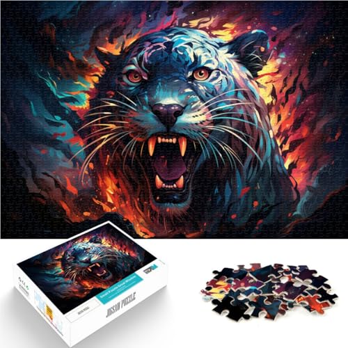 Puzzle 1000 Teile für Erwachsene, Fantasy-Panther-Malen, Lernspielzeug, Weihnachts- und Geburtstagsgeschenk, 26x38cm, für Teenager ab 14 Jahren Puzzle 1000 Teile für Erwachsene, Fantasy-Panther-Malen, Lernspielzeug, Weihnachts- und Geburtstagsgeschenk, 26x38cm, für Teenager ab 14 Jahren von SYUNFEI