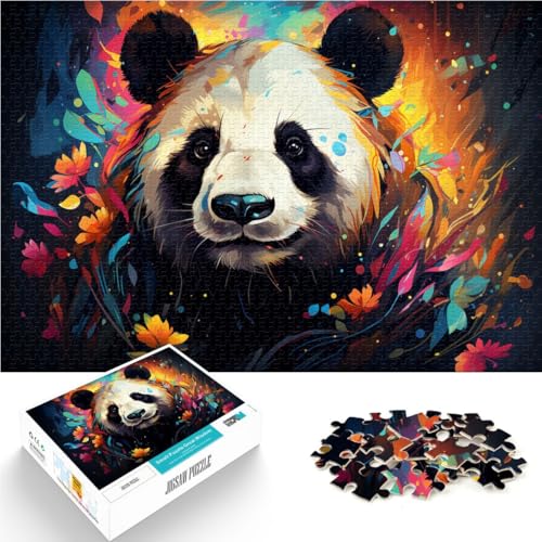 Puzzle für Erwachsene, 1000 Teile, Farbzeichnung eines Fantasy-Pandas, anspruchsvolle Spiel-Geschenkideen,50x75cm, für Teenager ab 14 Jahren von SYUNFEI