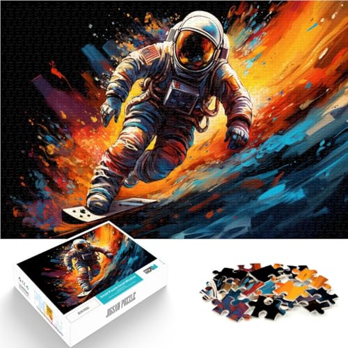 1000-teiliges Puzzle für Erwachsene, Astronaut auf Skateboard, entspannendes, intellektuelles Lernspielzeug, lustiges Geschenk,38x52cm, für Teenager ab 14 Jahren 1000-teiliges Puzzle für Erwachsene, Astronaut auf Skateboard, entspannendes, intellektuelles Lernspielzeug, lustiges Geschenk,38x52cm, für Teenager ab 14 Jahren von SYUNFEI