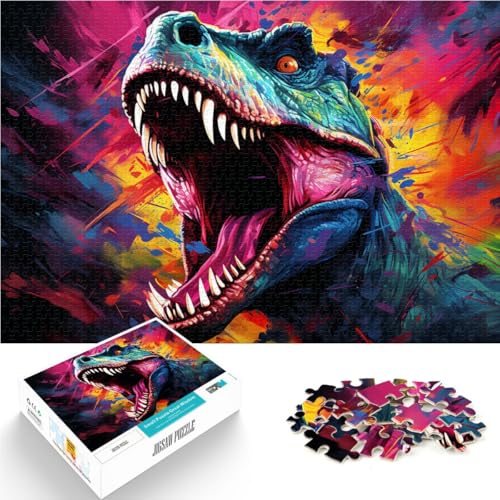 Puzzle 1000 Teile für Erwachsene, Dinosaurier-Malen, Lernspielzeug, Lernspiel für Geburtstag, Weihnachten, 14,96 x 20,47 Zoll Puzzle 1000 Teile für Erwachsene, Dinosaurier-Malen, Lernspielzeug, Lernspiel für Geburtstag, Weihnachten, 14,96 x 20,47 Zoll von SYUNFEI