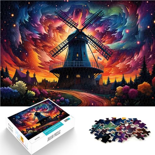 Puzzle mit 1000 Teilen für Erwachsene, holländische Windmühle, Stressabbau-Spielzeug, Herausforderung für die Gehirnintelligenz, süchtig machendes Spielzeug, 50 x 75 cm, Puzzle mit 1000 Teilen für Erwachsene, holländische Windmühle, Stressabbau-Spielzeug, Herausforderung für die Gehirnintelligenz, süchtig machendes Spielzeug, 50 x 75 cm, von SYUNFEI