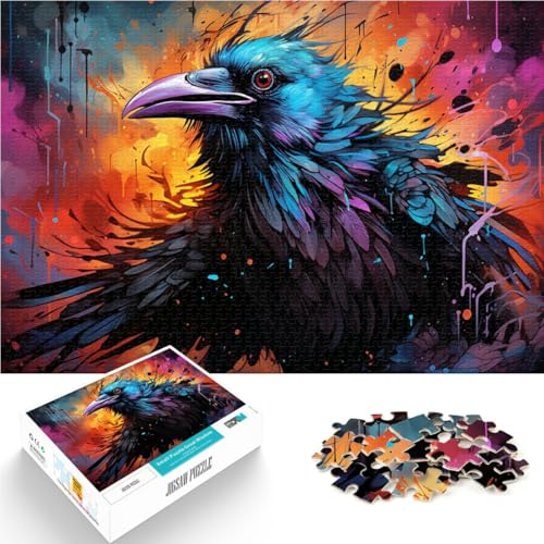 Puzzle 1000 Teile für Erwachsene, Bunte Krähe, Malen, Kunstlernen, Lernspielzeug, Weihnachts- und Geburtstagsgeschenk,38x52cm, für 14-Jährige Puzzle 1000 Teile für Erwachsene, Bunte Krähe, Malen, Kunstlernen, Lernspielzeug, Weihnachts- und Geburtstagsgeschenk,38x52cm, für 14-Jährige von SYUNFEI