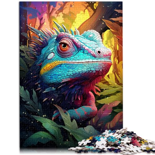 1000-teiliges Puzzle für Erwachsene, Malen, Farbchamäleon, Dekomprimieren, intellektuelles Lernspielzeug, Verbesserung des Gedächtnisses, 10,27 x 14,96 Zoll 1000-teiliges Puzzle für Erwachsene, Malen, Farbchamäleon, Dekomprimieren, intellektuelles Lernspielzeug, Verbesserung des Gedächtnisses, 10,27 x 14,96 Zoll von SYUNFEI