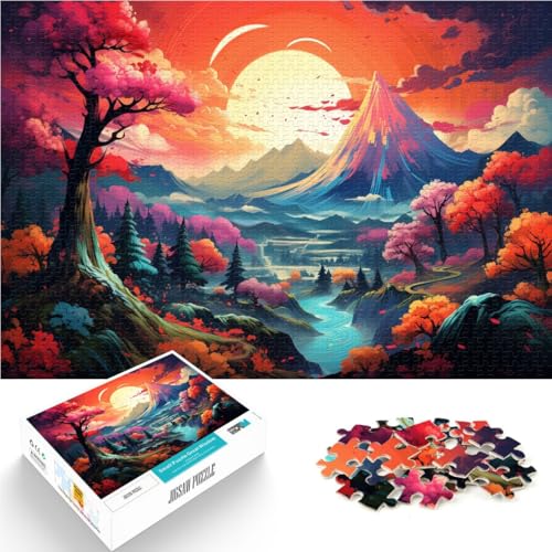 Puzzle mit 1000 Teilen für Erwachsene, Spielzeug zum Stressabbau am Berg Fuji, anspruchsvoll zu vervollständigen, Aber lustig und humorvoll,38x52cm, von SYUNFEI