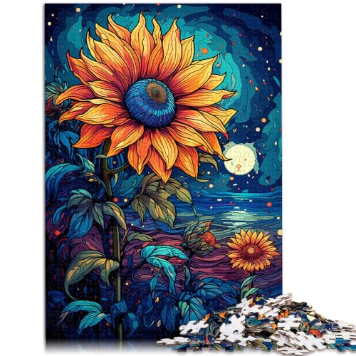 Puzzle 1000 Teile für Erwachsene Sonnenblumen Stressabbau-Spielzeug Hilft dem Gehirn, süchtig machendes Spielzeug zu trainieren, um Geduld zu fördern 10,27 Zoll x 14,96 Zoll von SYUNFEI
