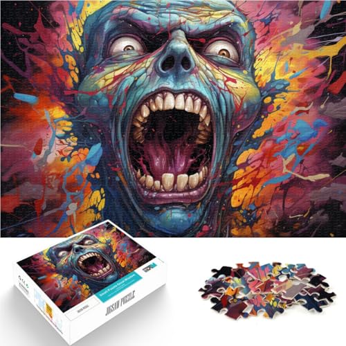 Puzzle mit 1000 Teilen für Erwachsene, zum Ausmalen von Totenkopf-Malerei, Lernspielzeug, tolles, 38x52cm, für Teenager ab 14 Jahren Puzzle mit 1000 Teilen für Erwachsene, zum Ausmalen von Totenkopf-Malerei, Lernspielzeug, tolles, 38x52cm, für Teenager ab 14 Jahren von SYUNFEI