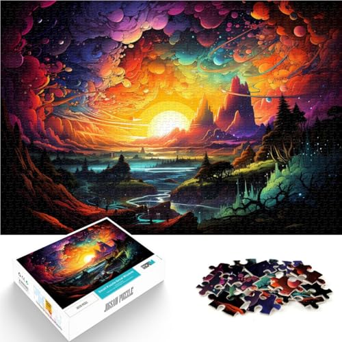 Puzzle 1000 Teile für Erwachsene „Wunder unter dem Sonnenuntergang“ Heimdekorations-Puzzle 10,27 x 14,96 Zoll für Teenager ab 14 Jahren von SYUNFEI
