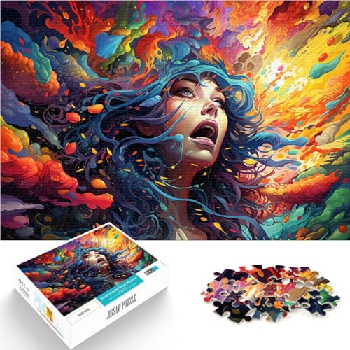 Puzzle 1000 Teile für Erwachsene, Blumenfrau, Lernspielzeug, geeignet als Schreibtischdekoration, 26x38cm, für Teenager ab 14 Jahren Puzzle 1000 Teile für Erwachsene, Blumenfrau, Lernspielzeug, geeignet als Schreibtischdekoration, 26x38cm, für Teenager ab 14 Jahren von SYUNFEI