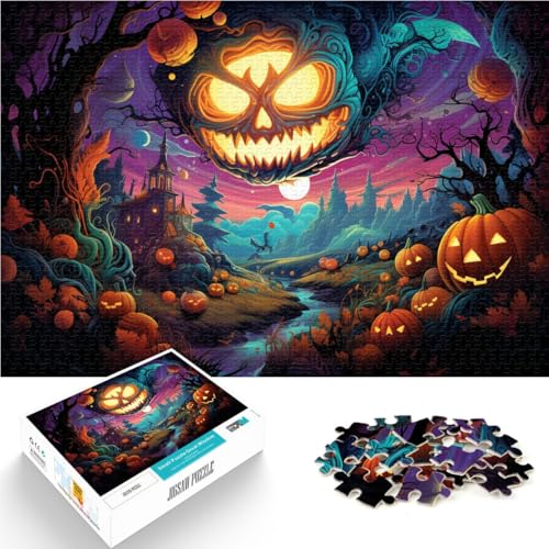 2000-teiliges Puzzle für Erwachsene, Halloween, Fantasie-Kürbis, Mustermontage, Stressabbau, Urlaub zu Hause, Zeit totschlagen, 27,56 x 39,37 Zoll von SYUNFEI