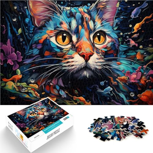 Puzzle für Erwachsene, 1000 Teile, Katze, Lernspielzeug, Familienspiele, ganze Familie, 50 x 75 cm, für 14-Jährige von SYUNFEI