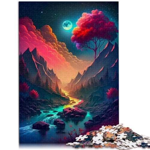 1000-teiliges Puzzle für Erwachsene, farbenfrohes Nachtfluss-Spielzeug, Lernspiel für Geburtstag, Weihnachten, 19,7 x 29,5 Zoll 1000-teiliges Puzzle für Erwachsene, farbenfrohes Nachtfluss-Spielzeug, Lernspiel für Geburtstag, Weihnachten, 19,7 x 29,5 Zoll von SYUNFEI