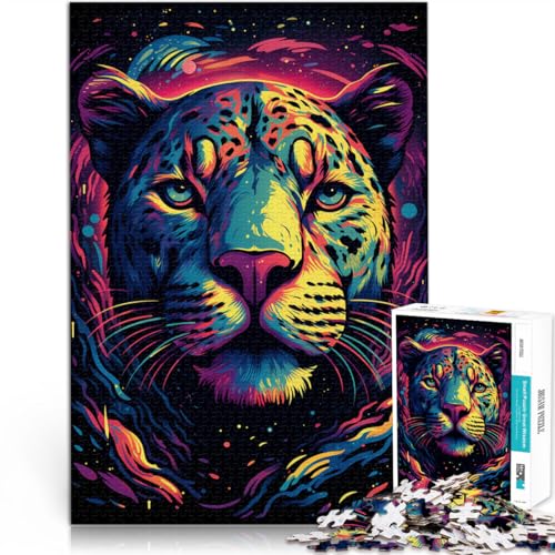 Puzzle für Erwachsene, 1000 Teile, Art Galaxy Leopard Puzzle – anspruchsvolles Spiel, tolles, 50 x 75 cm, für 14-Jährige von SYUNFEI